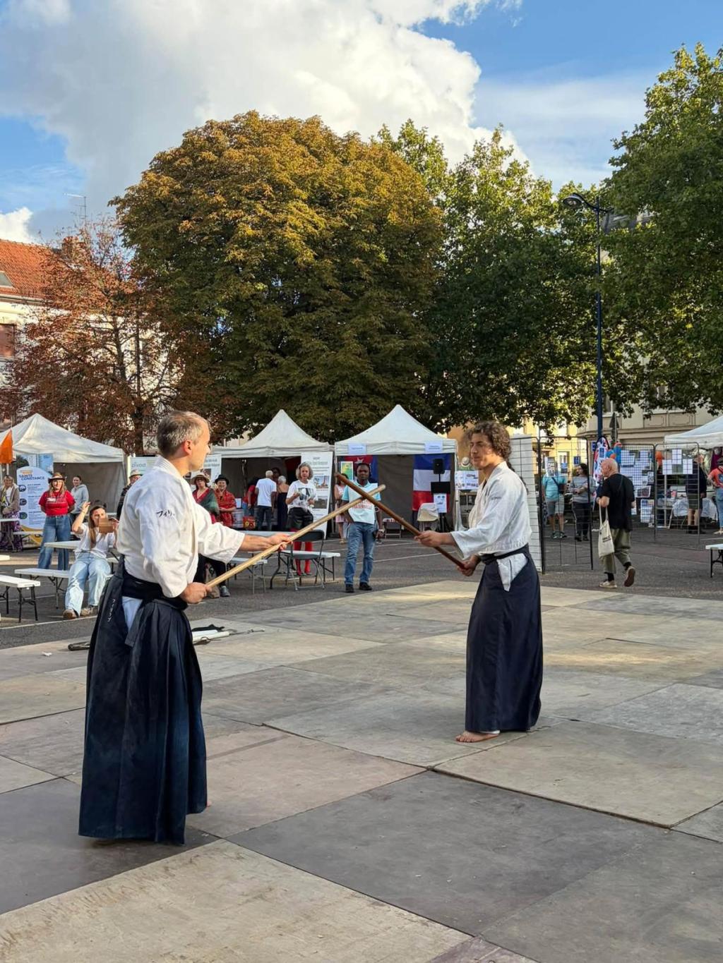 Pratique des armes japonaises sur les tatamis à Metz-Sablon