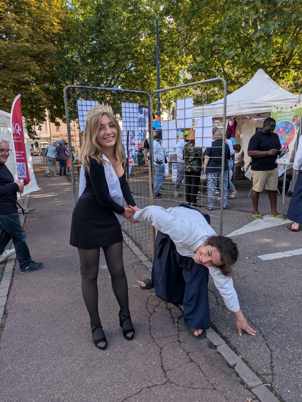 Un moment de pratique et de bonne humeur au Sablon